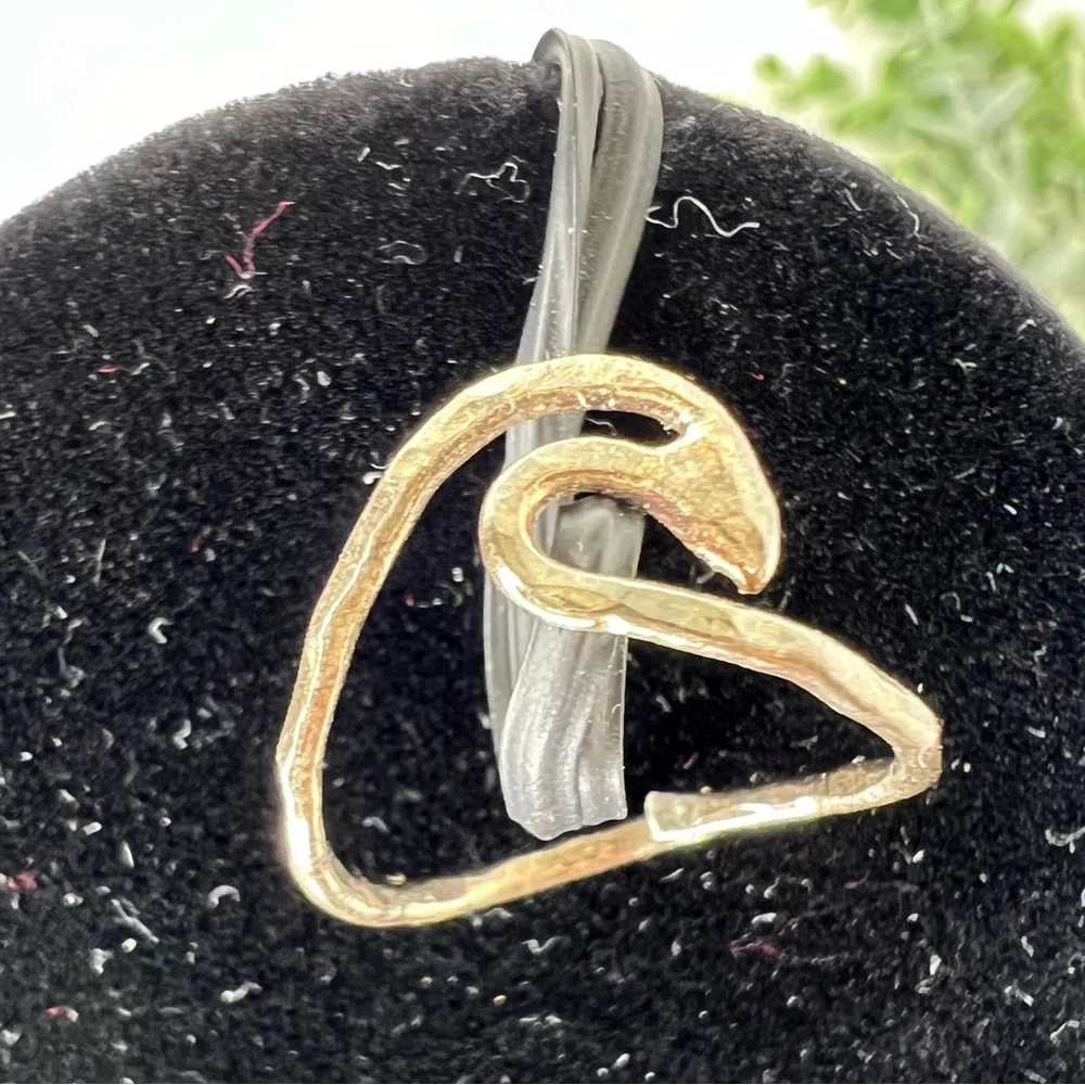 Hammered “Wave” Adjustable Silver Ring